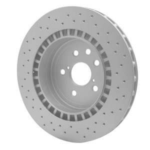 Lexus IS F Brake Rotor (1) - Rear - R1 Concepts - GeoSPEC Coated Rotor - Drilled - `08-`14